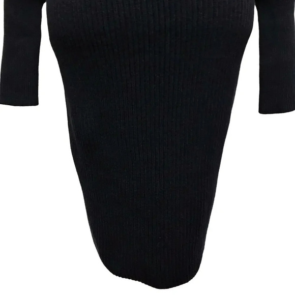 Astr The Label NWT Black Mini Sweater Dress Women M - Picture 6 of 10